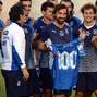 Festejan a Pirlo en entrenamiento de selección italiana. Foto: Daniel Ramalho