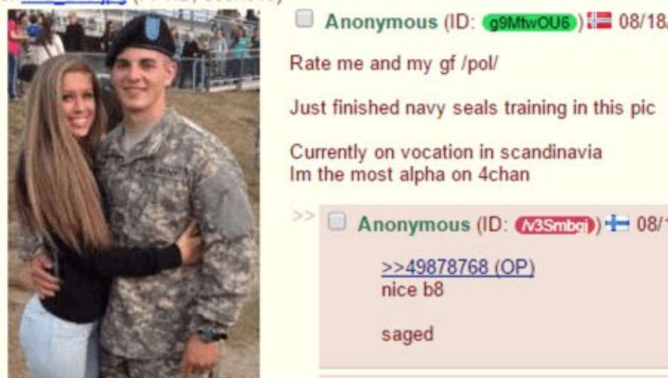 Girlfriend cheats military fan photos