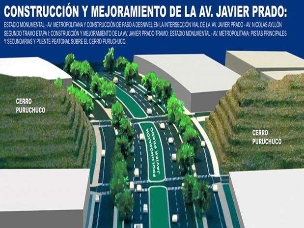 Obra ampliación Av. Javier Prado Este Foto: Municipalidad de Ate Obra ampliación Av. Javier Prado Este Foto: Municipalidad de Ate