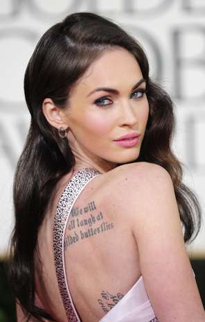 Megan Fox, otra de las bellas con tatuajes Foto: Getty Images