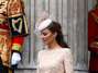 En la catedral de San Pablo en Londres con un vestido de Alexander McQueen durante el Jubileo de diamanate de la Reina Isabel II.Kate Middleton encabeza la lista de 'Las mejor vestidas' del año según la revista Vanity Fair. Es la tercera vez que está en este ranking pero la primera que consigue el primer puesto en esta lista que cumple 73 años. La duquesa de Cambridge será portada de septiembre de 2012 para conmemorar la medalla de oro a la mejor vestida.   Foto: Gtres