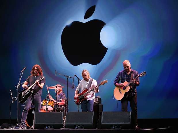 Foo Fighters en el lanzamiento del iPod 5 Foto: Getty Images Foo Fighters en el lanzamiento del iPod 5 Foto: Getty Images