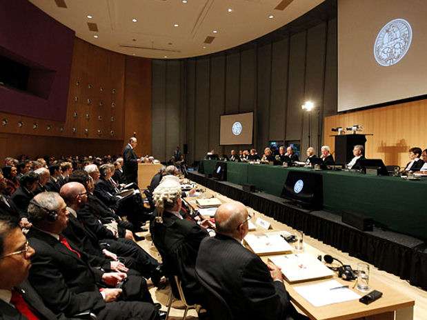 El Perú inició hoy la exposición de los alegatos orales ante los jueces de la Corte Internacional de Justicia de La Haya. Foto: AFP