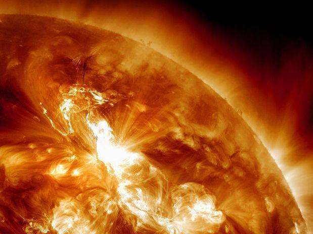 El sol, una vez cada 11 años, emite una irradiación mucho más potente de lo normal. Foto: NASA/AP