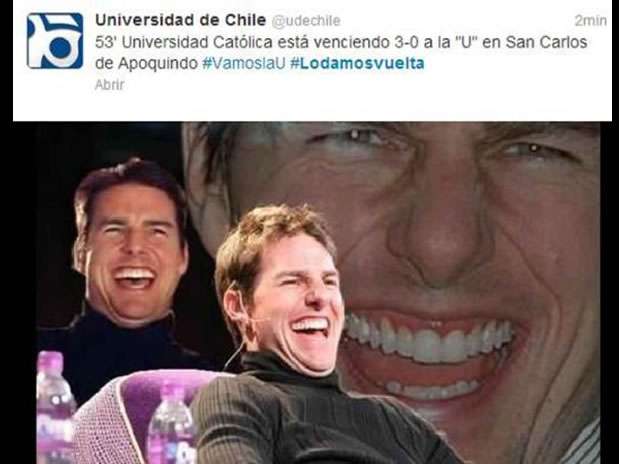Pi�era y Tom Cruise protagonizan afiches de UC contra la U