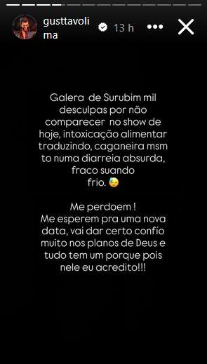 Reprodução/Instagram/@gusttavolima