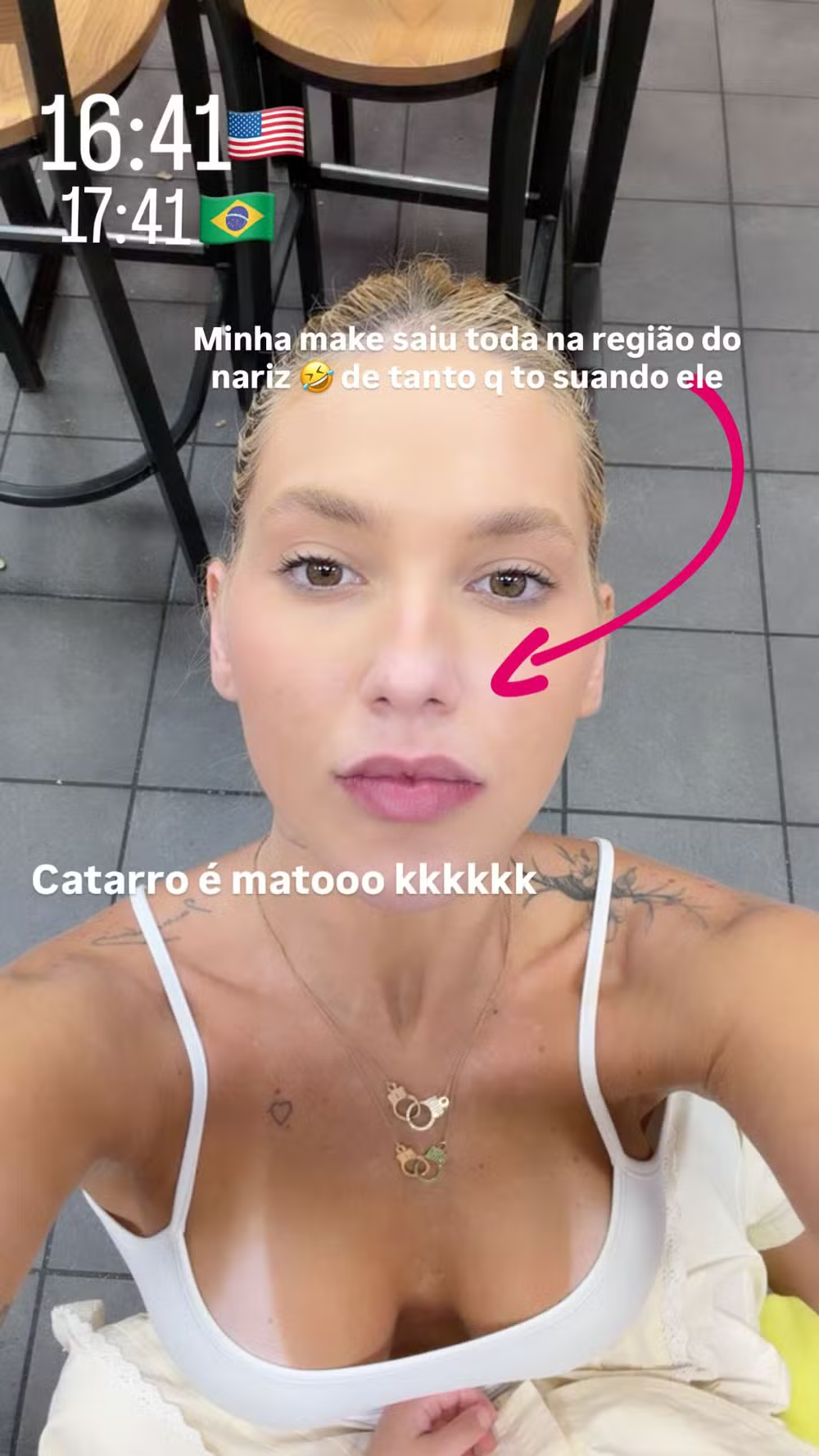 Postagem feita pela influenciadora em suas redes sociais