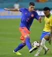 Neymar marca em retorno e Brasil empata com a Colômbia