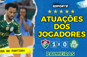 Desempenho do Palmeiras na derrota para o Fluminense por 1 a 0