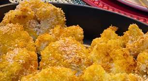 Couve-flor empanada, sem fritar: crocância com menos calorias