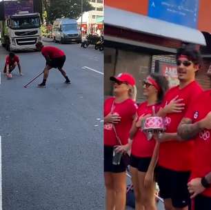 'Brasil é o país do Curling': foliões entram no clima dos Jogos de Inverno com fantasia elaborada no carnaval