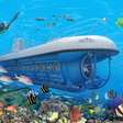 Submarino turístico explora vida marinha caribenha