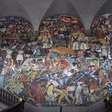 Mural em palácio mexicano mistura Karl Marx e lendas astecas