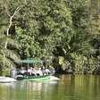 Barco faz passeio por santuário ecológico no Canal do Panamá