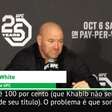 MMA: UFC: Dana: "Não é 100% que Khabib vá perder seu título"