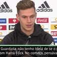 FUTEBOL: Eliminatórias Euro 2020: Kimmich: "É claro que não me oponho à volta de Guardiola"
