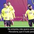 FUTEBOL: UEFA Champions League: Insigne sobre Messi: "Não quero compará-lo com Maradona, que é divino para os napolitanos"