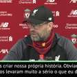 FUTEBOL: Premier League: Klopp elogia jogadores do Liverpool por criar sua própria história