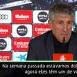 La Liga: Setién após o clássico: "É uma derrota dura, mas ainda tem muito campeonato"