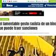 Diário argentino lamenta gesto racista em Boca x Corinthians e prevê sanções a clube portenho