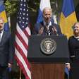 Biden recebe líderes de Finlândia e Suécia e apoia adesão à Otan