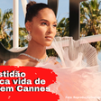 Cannes: top passa por perrengue ao sair do carro com vestidão