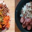 O antes e depois do prato de um vegano periférico