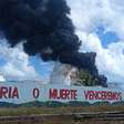 Raio provoca incêndio em depósito de petróleo em Cuba