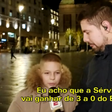 Criança diz que Sérvia vence o Brasil e provoca Neymar: "Vai cair e chorar igual bebê"