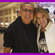 Galvão Bueno e esposa comemoram aniversário de casamento no Catar
