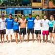 Fórmula E: Pilotos brasileiros jogam futevôlei com campeão mundial da modalidade