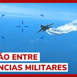 Caça russo ataca drone dos EUA sobre o Mar Negro