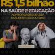 Governo Lula bloqueou R$ 1,5 bilhão de dez ministérios, sendo 52% de Saúde e Educação