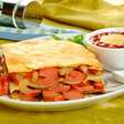 Pastel de forno hot dog fácil, delicioso e que rende bem