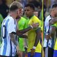 Jornal revela o que Rodrygo disse para Messi em confusão de Brasil x Argentina: "Cagões"