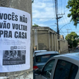 Vascaínos espalham cartazes em tom de ameaça contra torcedores do Corinthians: "Vocês não voltam para casa"