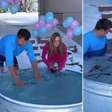 Pais viralizam com chá revelação em banheira cheia de gelo