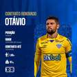 Avaí anuncia renovação de contrato do goleiro Otávio até o fim de 2025