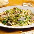 Dia do Espaguete: receita ao molho de abobrinha e sardinha