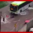Mulher é arrastada por enxurrada para debaixo de ônibus no Distrito Federal