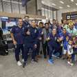 Seleção chega ao Brasil após título na Copa do Mundo de Beach Soccer