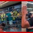 Torcedores do Corinthians barram bolsonaristas em metrô de SP: 'Não vão entrar'; assista