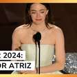 Emma Stone leva Oscar de Melhor Atriz por 'Pobres Criaturas'