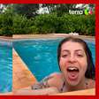 Mulher quebra três dentes ao mergulhar em piscina, e cena viraliza: 'Fica a lição'