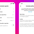 Instagram começa a limitar sugestão de conteúdos políticos