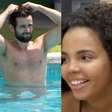 'BBB 24': Pitel reage ao ver Matteus e Davi pulando pelados na piscina: "Balançando"