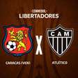 Caracas x Atlético, AO VIVO, com a Voz do Esporte, às 17h30