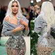 Cintura extremamente fina de Kim Kardashian em look do Met Gala 2024 choca a web: 'Os órgãos estão gritando'. Veja fotos!