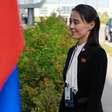 Irmã do líder da Coreia do Norte nega troca de armas com a Rússia, diz agência