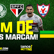 Com R$50, você garante R$337 se ambos marcarem em São Paulo x Águia de Marabá e Botafogo-SP x Palmeiras na Copa do Brasil
